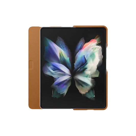 Samsung Galaxy Z Fold3 5G Leather Flip Cover Camel