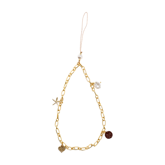 Doormoon Gold Phone Chain 40cm - Grystal