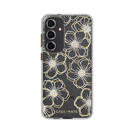 Case-Mate Floral Gems Case Antimicrobial/Recycled suits New Galaxy 2024 6.6 - S24+ Gold