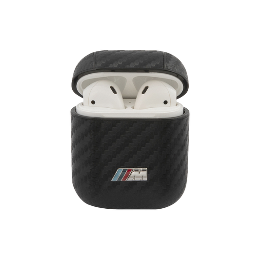 BMW M Airpods 1/2 Case Pu Carbon Metal Logo Black