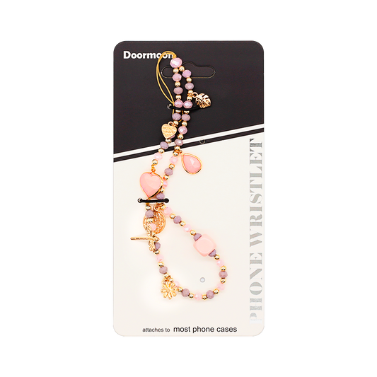 Doormoon Gemstone Phone Chain 41cm - Pink