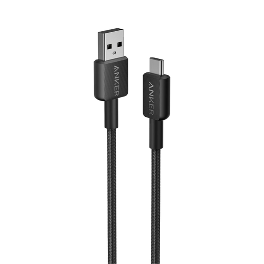 Anker 322 USB-A to USB-C Cable - Black (3ft Braided) 90CM