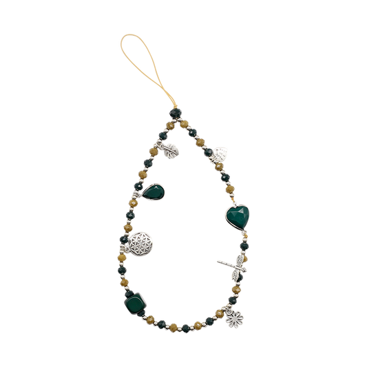 Doormoon Gemstone Phone Chain 41cm - Green