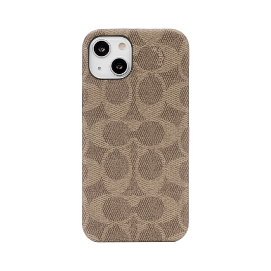 Coach Sllim Wrap Case for iPhone 13 Pro- Signature C Khaki