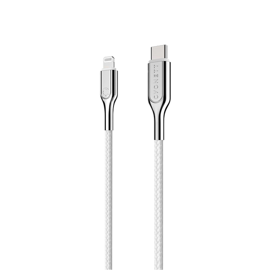 Cygnett Armoured Lightning to USB-C Cable 1m - White