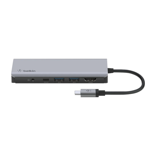 Belkin CONNECT USB-C 7-in-1 Multiport Hub Adapter Space Grey