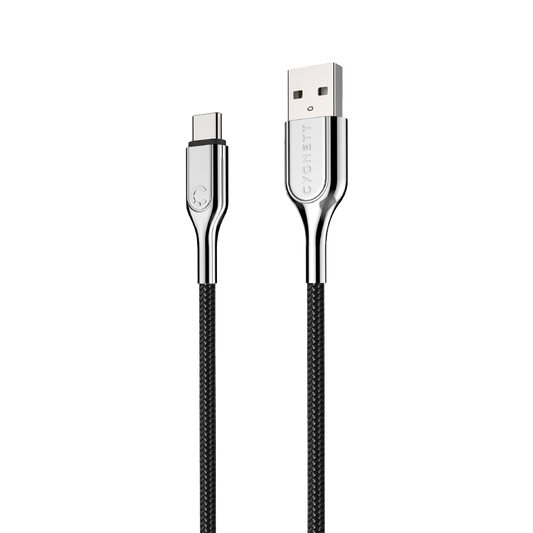 Cygnett Armoured USB-C to USB-A (USB 3.1) Cable - Black 1m