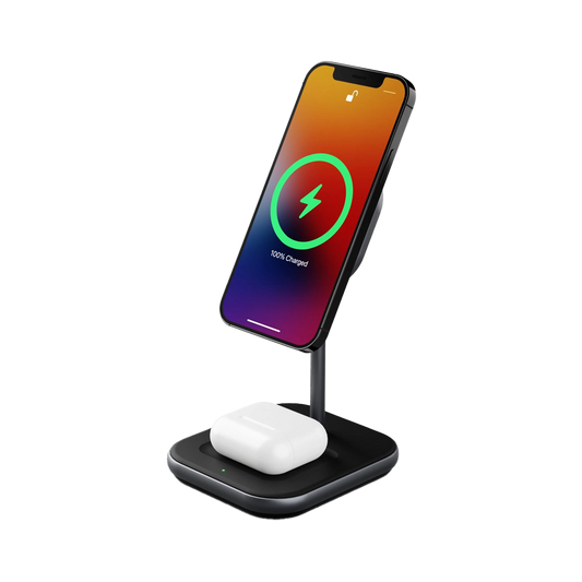 Cygnett 2-IN-1 Wireless Magnetic Desk Charger 15W Black