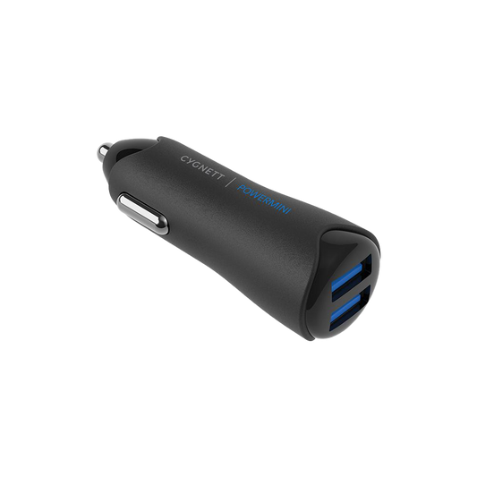 Cygnett Dual USB Car Charger in Black