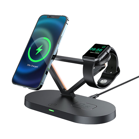 Acefast E9 desktop 3-in-1 wireless charging holder black