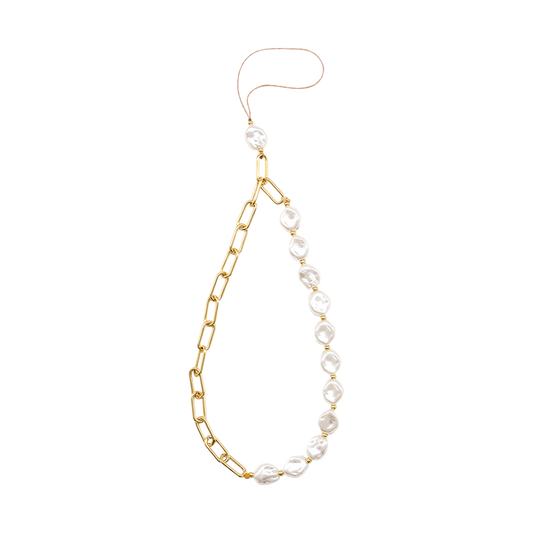 Doormoon Gold Phone Chain 40cm - Pearl