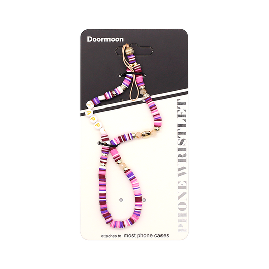 Doormoon Pottery Bead Phone Chain 45cm - Purple