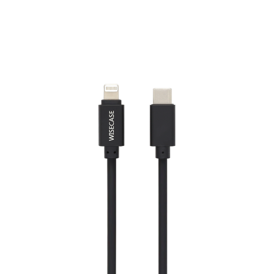 Wisecase Lightning to USB-C Black 3M