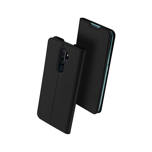 Oppo A9/A5 2020 PU Leather filp protective case - Black