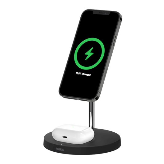 Belkin BOOSTCHARGE PRO 2-in-1 Wireless Charger Stand With MagSafe 15W