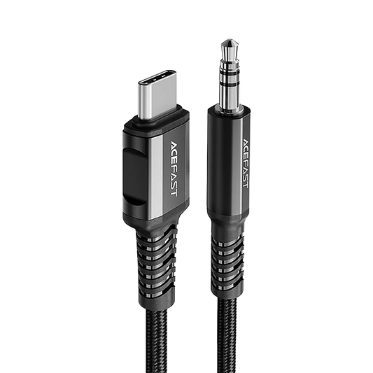 Acefast C1-08 USB-C to 3.5mm aluminum alloy audio cable 1.2M black