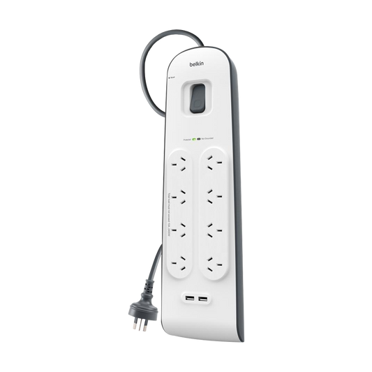 Belkin 8 Outlet with 2MCord & 2USB Port