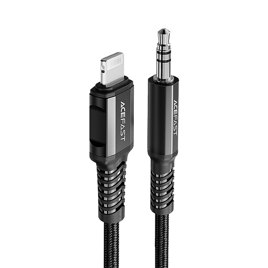 Acefast C1-06 Lightning to 3.5mm aluminum alloy audio cable 1.2M black