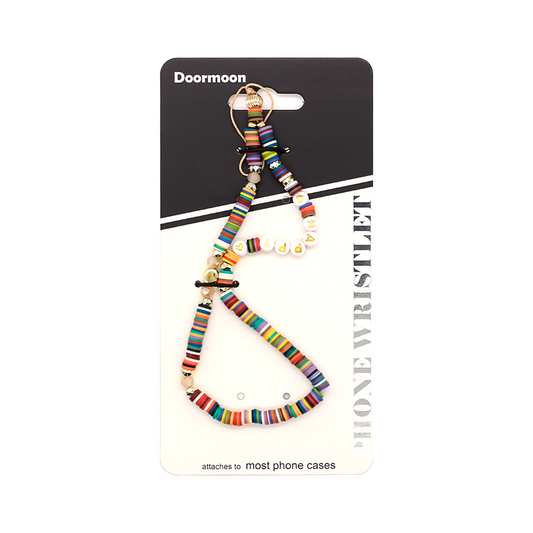 Doormoon Pottery Bead Phone Chain 45cm - Rainbow